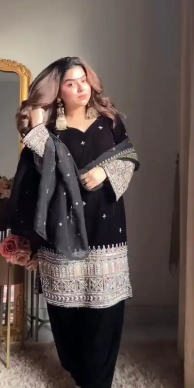 KD 1571 Black Color Velvet With Sequence Work Salwar Suit . Online Exclusive Offer ₹2399. Delivery 4-6 Working Days. Shop now. | Jump Suits, Straight Suits, Casual Suits, Creative suits, Designer Suits, Palazzo Suits, Party Wear Suits, Patiala Suits, Salwar suit