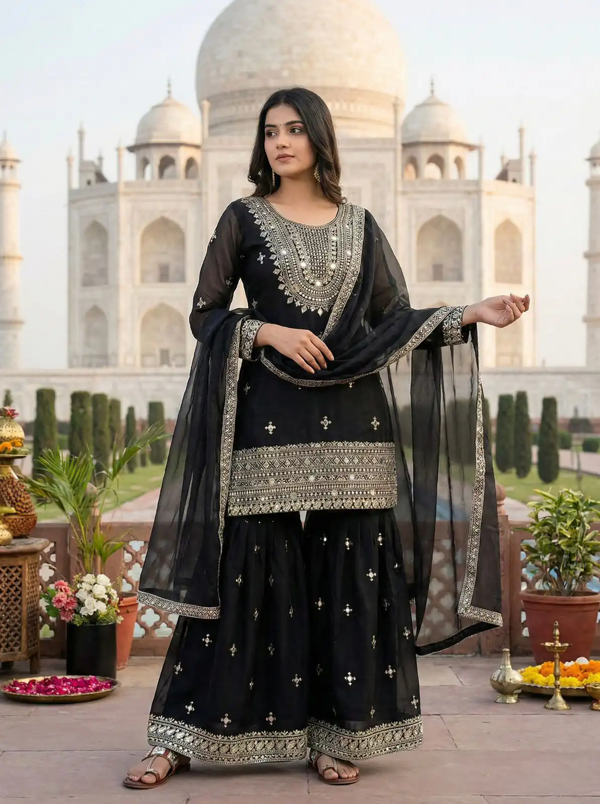 ZSR 3160 Black Zimmy Silk Salwar Suit with Embroidery Work & Mirror Work. Grab it for ₹2399. Delivery 4-6 Working Days. Shop now. | Jump Suits, Straight Suits, Casual Suits, Creative suits, Designer Suits, Palazzo Suits, Party Wear Suits, Patiala Suits, Salwar suit