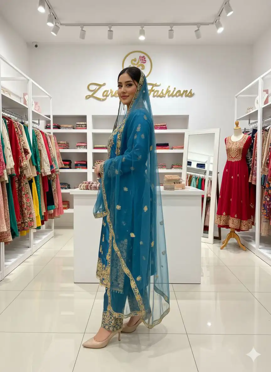 LG 2065 Blue Chinon Salwar Suit with Embroidery Work. Wedding, Party, Festive, Events, Grab it for ₹2449. Delivery 4-6 Working Days. Shop now. | Jump Suits, Straight Suits, Casual Suits, Creative suits, Designer Suits, Palazzo Suits, Party Wear Suits, Patiala Suits, Salwar suit