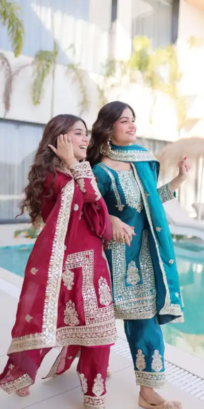 KA 1232 Blue Fendi Silk Salwar Suit Red with Embroidery Work & Sequins Work. Affordable Price ₹2499. Delivery 4-6 Working Days. Shop now. | Jump Suits, Straight Suits, Casual Suits, Creative suits, Designer Suits, Palazzo Suits, Party Wear Suits, Patiala Suits, Salwar suit