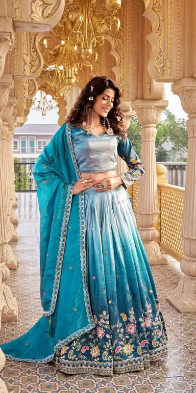 Ram 159 Blue Gold Crush Lehenga Choli Perfect for Wedding, Party, Ethnic Day, Karwa Chauth, Sangeet – . Special Price ₹2649. Delivery 4-6 Working Days. | Bollywood Lehenga, Creative Lehenga, Designer Lehenga, Embroidered Lehenga, Lehenga, Party Wear Lehenga
