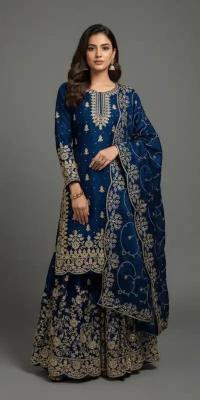SRK 5319 Blue in Organza Silk Embroidery Work & Lace Work Salwar Suit . Now at just ₹2549. Delivery 4-6 Working Days. Shop now. | Jump Suits, Straight Suits, Casual Suits, Creative suits, Designer Suits, Palazzo Suits, Party Wear Suits, Patiala Suits, Salwar suit