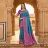MB 6088 Blue Color Lace Work & Zari Work Sareein Pochampalli Silk. Best Price ₹2049. Delivery 4-6 Working Days. Shop now. | Bollywood Sarees, Creative Sarees, Designer Sarees, Embroidered Sarees, Ethnic Saree, Modern Digital sarees, Party Wear Sarees, Sarees