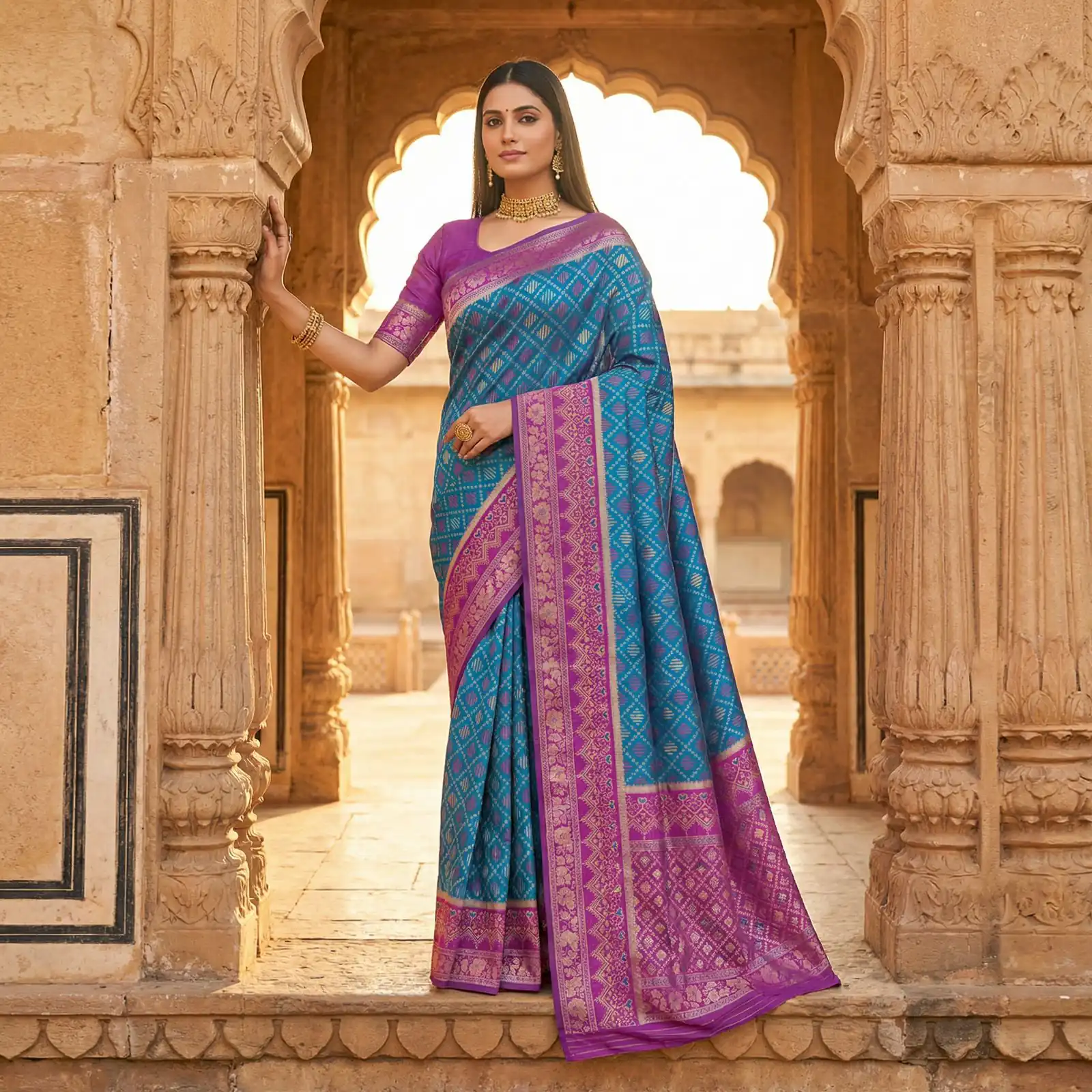 MB 6088 Blue Color Lace Work & Zari Work Sareein Pochampalli Silk. Best Price ₹2049. Delivery 4-6 Working Days. Shop now. | Bollywood Sarees, Creative Sarees, Designer Sarees, Embroidered Sarees, Ethnic Saree, Modern Digital sarees, Party Wear Sarees, Sarees