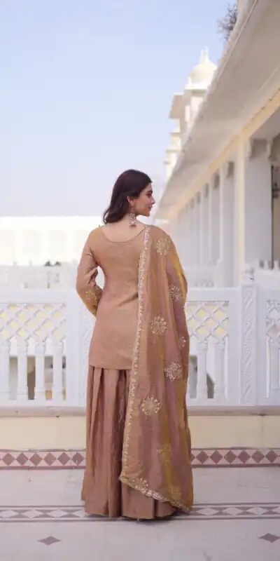 KA 1229 Brown Fendi Crush Salwar Suit Perfect for Wedding, Party, Onam, Temple Visit, Traditional Day – . Best Price ₹2399. Delivery 4-6 Working Days. | Jump Suits, Straight Suits, Casual Suits, Creative suits, Designer Suits, Palazzo Suits, Party Wear Suits, Patiala Suits, Salwar suit