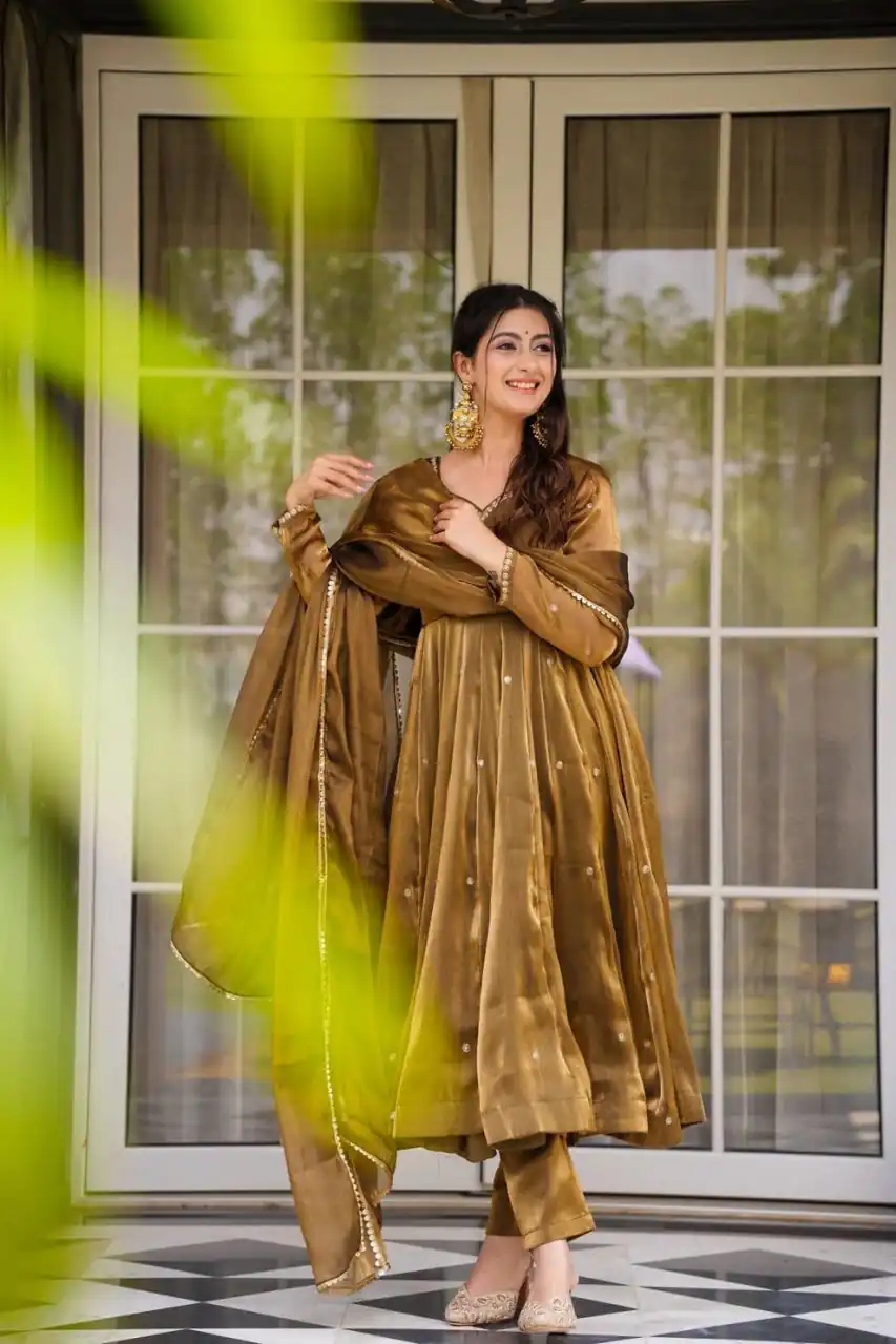 RTC 5897 Brown in Organza Silk Lace Border & Lace Work Salwar Suit . Grab it for ₹2099. Delivery 4-6 Working Days. Shop now. | Jump Suits, Straight Suits, Tops & Bottoms, Track Suits, Trendy Wear, Casual Suits, Creative suits, Designer Suits, Palazzo Suits, Party Wear Suits, Patiala Suits, Salwar suit