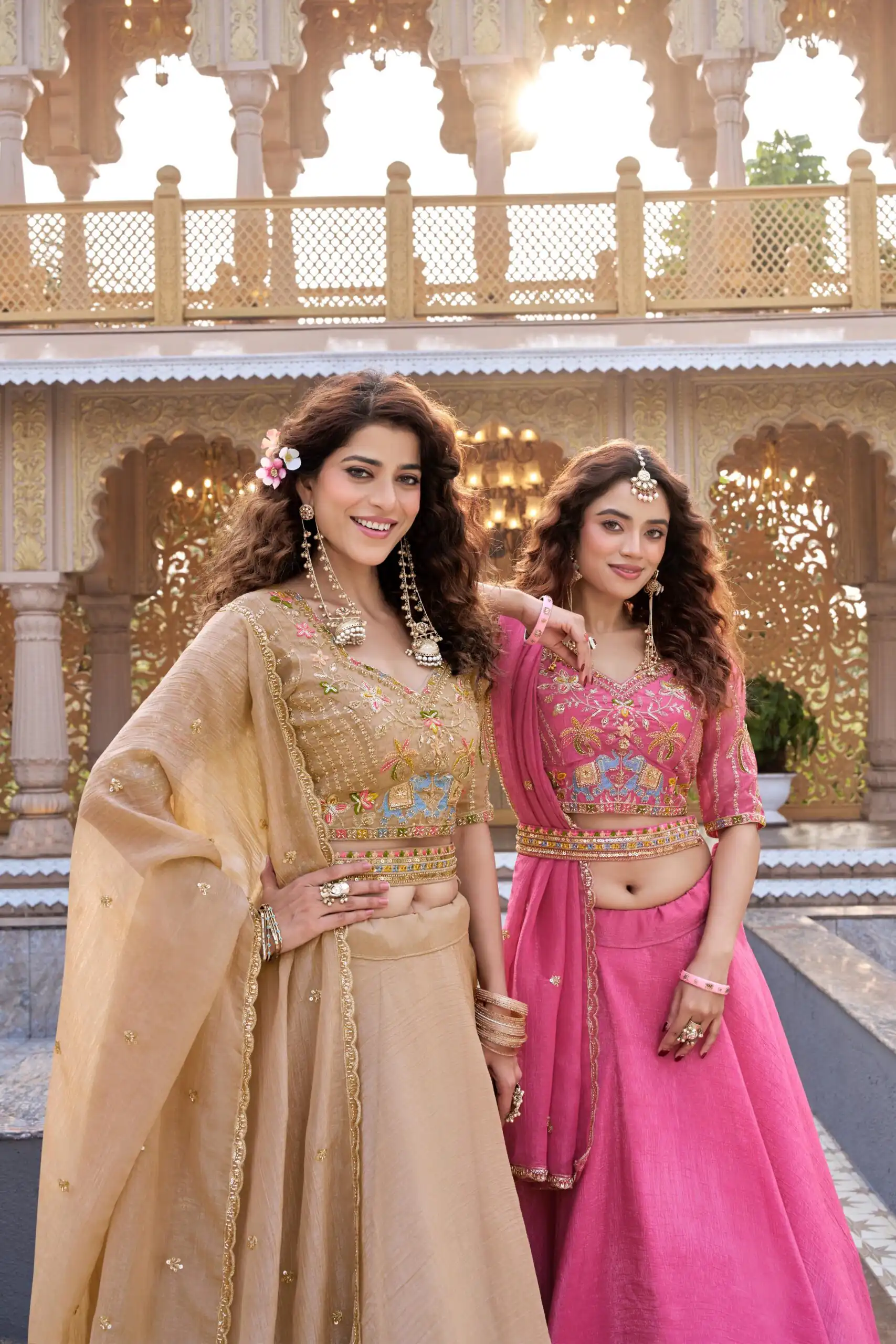 Ram 160 Chiku Color Crunchy Lehenga Choli with Embroidery Work. Online Festive Deal ₹3199. Delivery 4-6 Working Days. Shop now. | Bollywood Lehenga, Creative Lehenga, Designer Lehenga, Embroidered Lehenga, Lehenga, Party Wear Lehenga