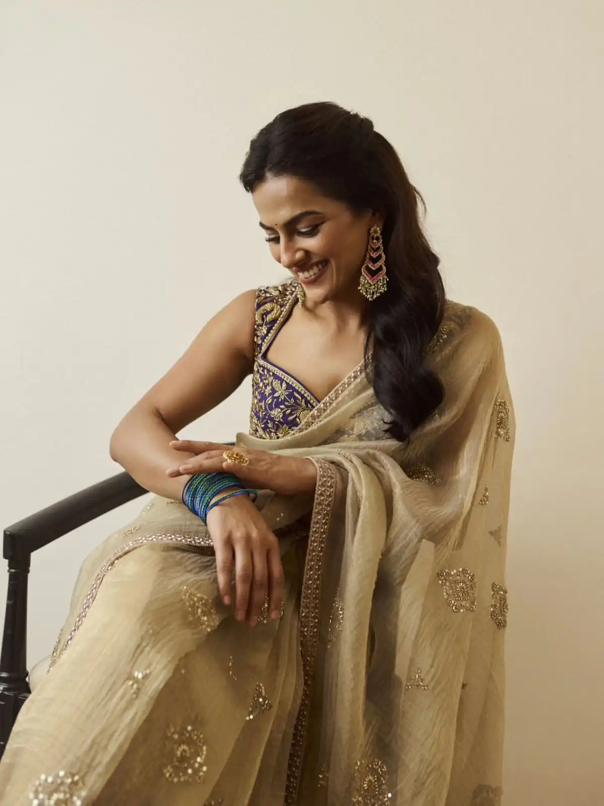 NC 5552 Cream Crunchy Silk Saree with Embroidery Work & Zari Work. Available at ₹2099 only. Delivery 4-6 Working Days. Shop now. | Bollywood Sarees, Creative Sarees, Designer Sarees, Embroidered Sarees, Ethnic Saree, Modern Digital sarees, Party Wear Sarees, Sarees