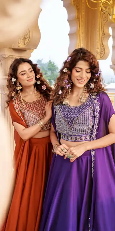 Ram 155 Dark Purple in Color Rangoli Silk Embroidery Work Lehenga Choli . Exclusive Offer ₹3249. Delivery 4-6 Working Days. Shop now. | Bollywood Lehenga, Creative Lehenga, Designer Lehenga, Embroidered Lehenga, Lehenga, Party Wear Lehenga