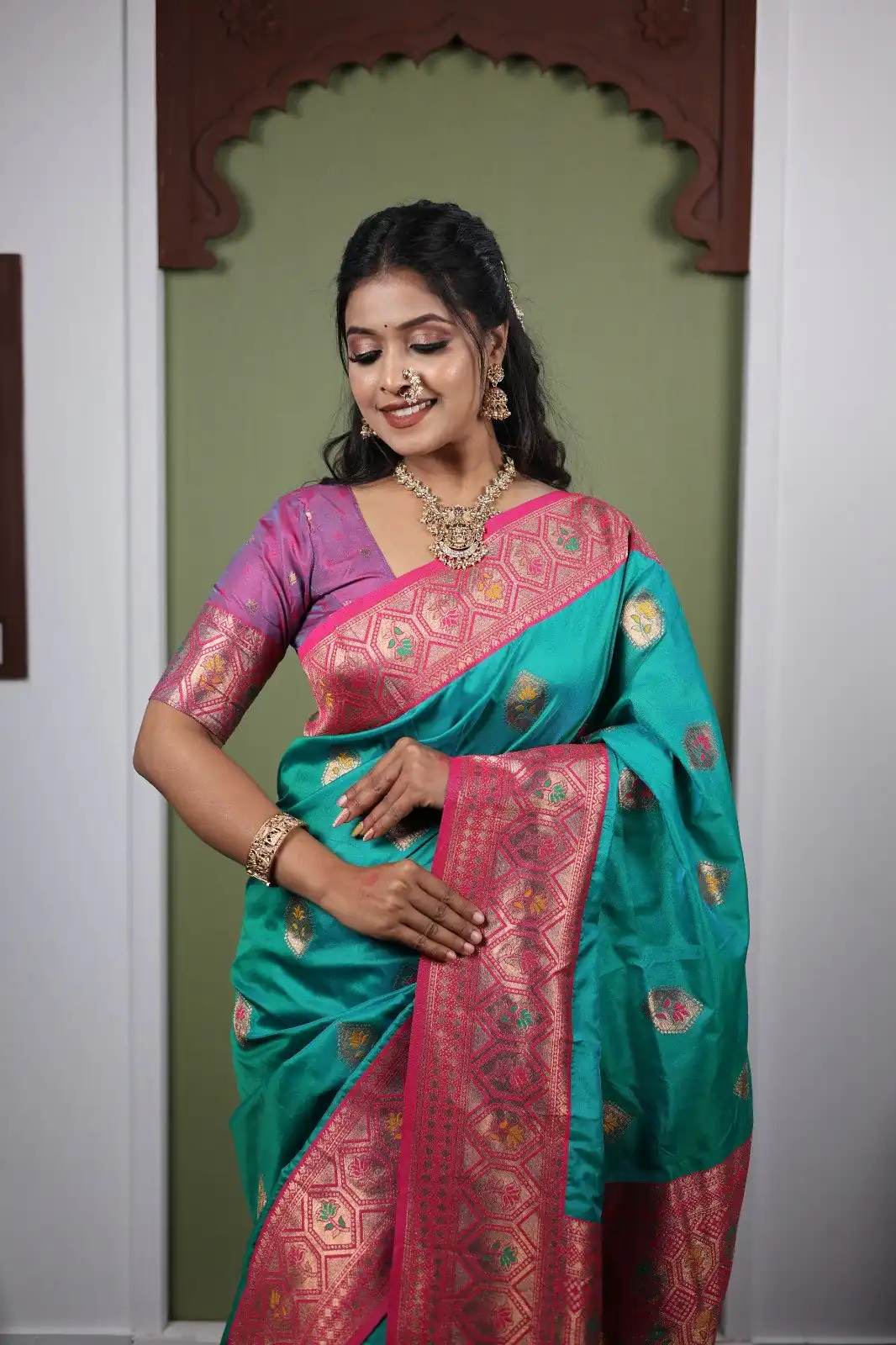 MB 22 Firozi Soft Paithani Silk Saree with Zari Work & Lace Work. Affordable Price ₹2399. Delivery 4-6 Working Days. Shop now. | Bollywood Sarees, Creative Sarees, Designer Sarees, Embroidered Sarees, Ethnic Saree, Modern Digital sarees, Party Wear Sarees, Sarees