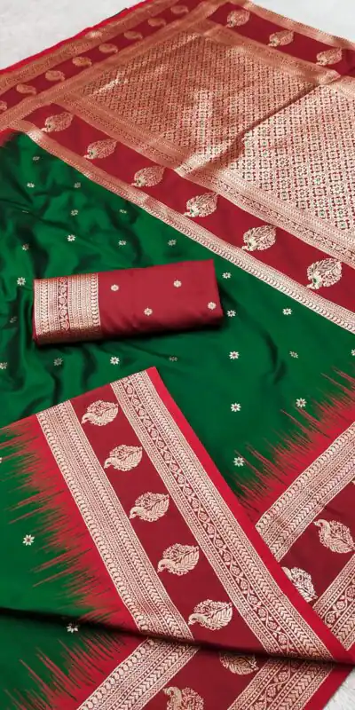 MB 188 Green in Banarasi Silk Zari Work & Lace Work Saree .Wedding, Party, Festive, Events, Now at just ₹2049. Delivery 4-6 Working Days. Shop now. | Bollywood Sarees, Creative Sarees, Designer Sarees, Embroidered Sarees, Ethnic Saree, Modern Digital sarees, Party Wear Sarees, Sarees