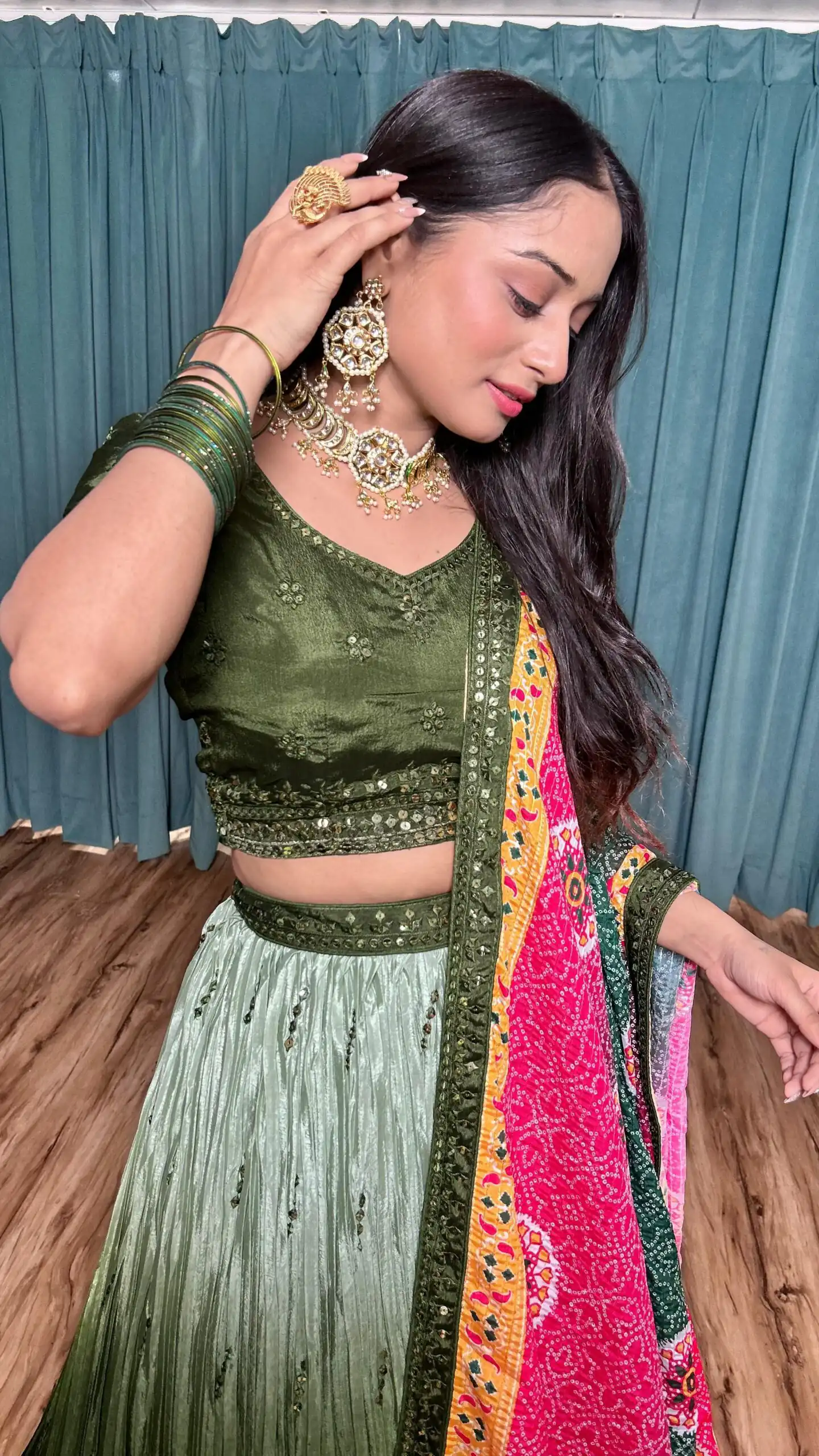 FB H60 Green Color Chinon Silk Sequins Work Lehenga Choli . Introductory Price ₹3649. Delivery 4-6 Working Days. Shop now. | Bollywood Lehenga, Creative Lehenga, Designer Lehenga, Embroidered Lehenga, Lehenga, Party Wear Lehenga