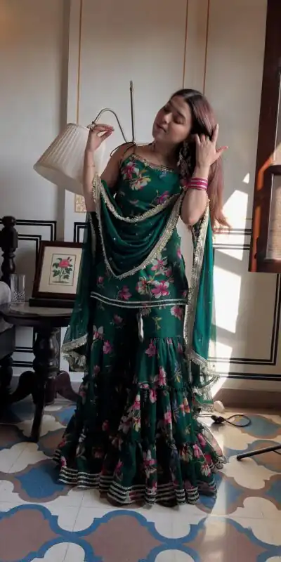 KD 1562 Green Faux Georgette Salwar Suit Perfect for Wedding, Party, Ethnic Day, Traditional Day, Family Gatherings – . Exclusive Offer ₹2099. Deliver | Jump Suits, Straight Suits, Casual Suits, Creative suits, Designer Suits, Palazzo Suits, Party Wear Suits, Patiala Suits, Salwar suit