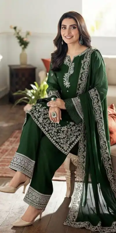 KF 1698 Green in French Crap Embroidery Work & Cut Work Salwar Suit . Introductory Price ₹2049. Delivery 4-6 Working Days. Shop now. | Jump Suits, Straight Suits, Casual Suits, Creative suits, Designer Suits, Palazzo Suits, Party Wear Suits, Patiala Suits, Salwar suit