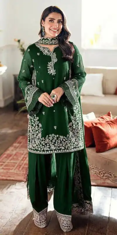 KF 1698 Green in French Crap Embroidery Work & Cut Work Salwar Suit . Introductory Price ₹2049. Delivery 4-6 Working Days. Shop now. | Jump Suits, Straight Suits, Casual Suits, Creative suits, Designer Suits, Palazzo Suits, Party Wear Suits, Patiala Suits, Salwar suit