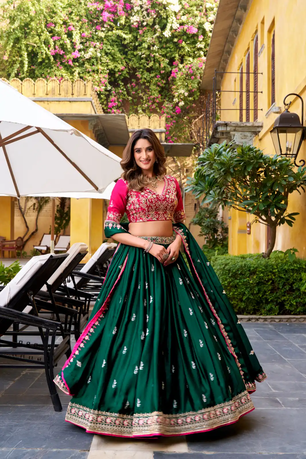 LNB 1449 Green in Silk Satin Embroidery Work & Sequins Work Lehenga Choli . Now at just ₹3749. Delivery 4-6 Working Days. Shop now. | Bollywood Lehenga, Creative Lehenga, Designer Lehenga, Embroidered Lehenga, Lehenga, Party Wear Lehenga