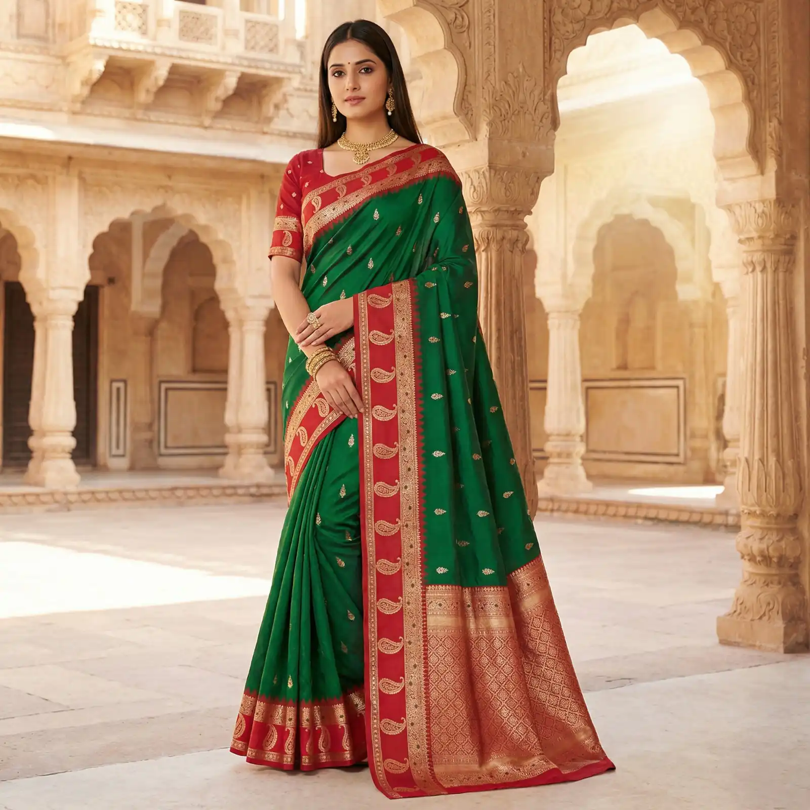 MB 187 Green in Soft Banarasi Zari Work & Lace Work Saree . Available at ₹2049 only. Delivery 4-6 Working Days. Shop now. | Bollywood Sarees, Creative Sarees, Designer Sarees, Embroidered Sarees, Ethnic Saree, Modern Digital sarees, Party Wear Sarees, Sarees