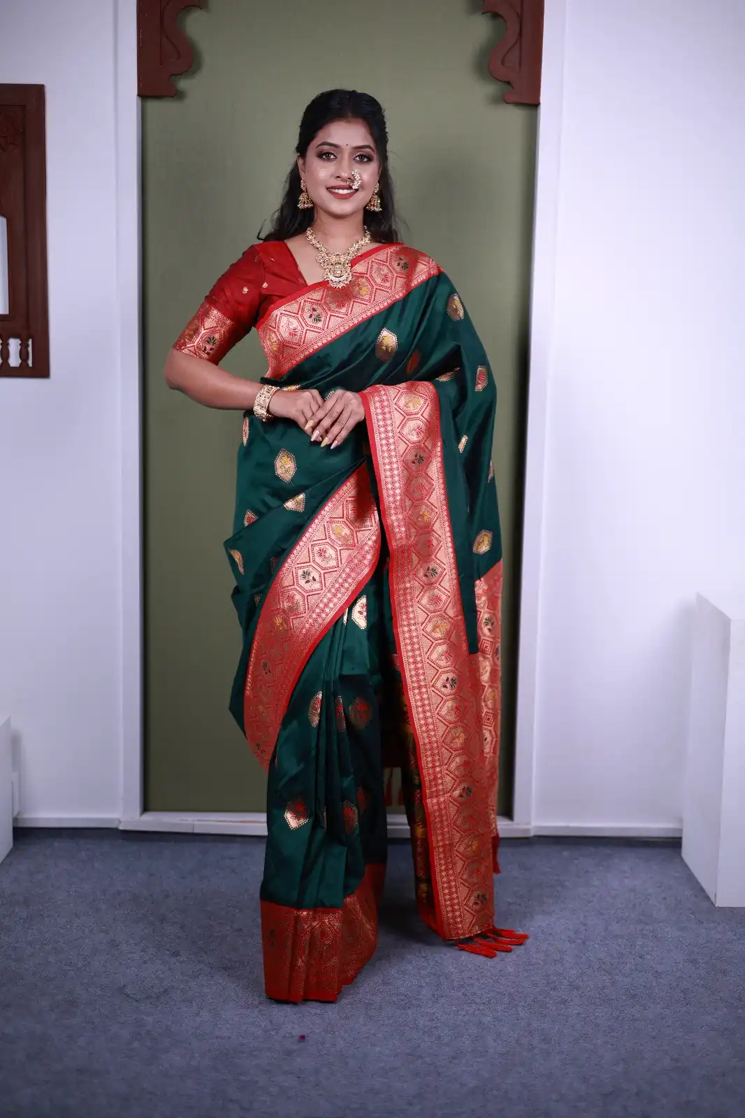 MB 22 Green Soft Paithani Silk Saree with Zari Work & Lace Work. Affordable Price ₹2399. Delivery 4-6 Working Days. Shop now. | Bollywood Sarees, Creative Sarees, Designer Sarees, Embroidered Sarees, Ethnic Saree, Modern Digital sarees, Party Wear Sarees, Sarees