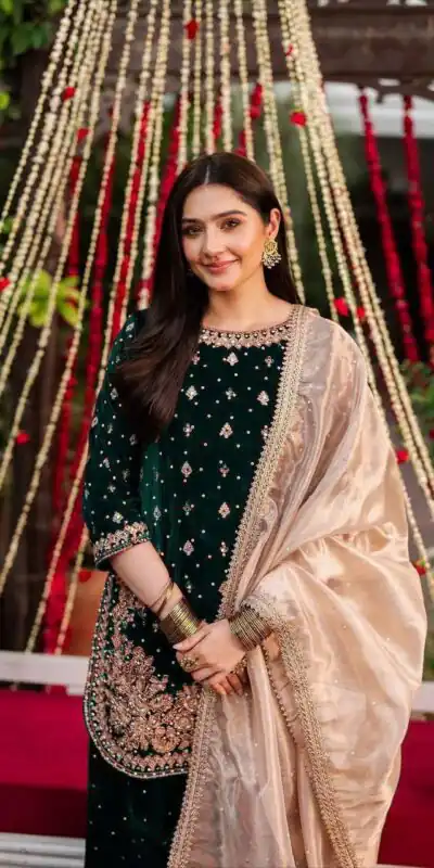 KF 1707 Green with Embroidery Work & Lace Work Viscose Velvet Salwar Suit . Introductory Price ₹2399. Delivery 4-6 Working Days. Shop now. | Jump Suits, Straight Suits, Casual Suits, Creative suits, Designer Suits, Palazzo Suits, Party Wear Suits, Patiala Suits, Salwar suit