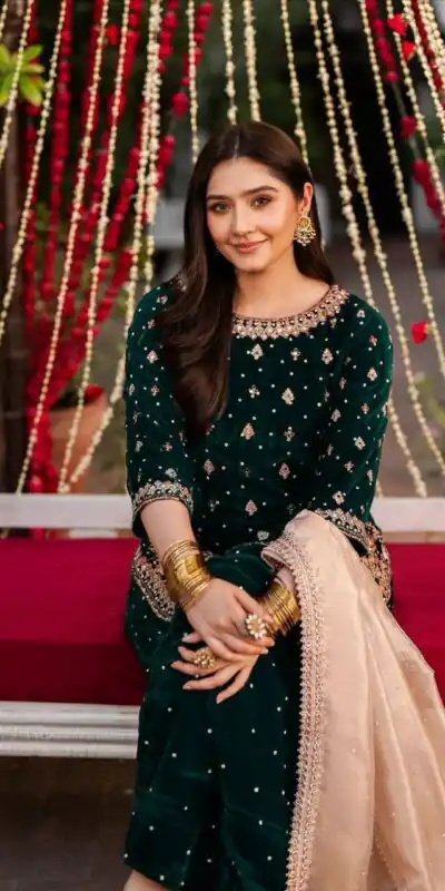 KF 1707 Green with Embroidery Work & Lace Work Viscose Velvet Salwar Suit . Introductory Price ₹2399. Delivery 4-6 Working Days. Shop now. | Jump Suits, Straight Suits, Casual Suits, Creative suits, Designer Suits, Palazzo Suits, Party Wear Suits, Patiala Suits, Salwar suit