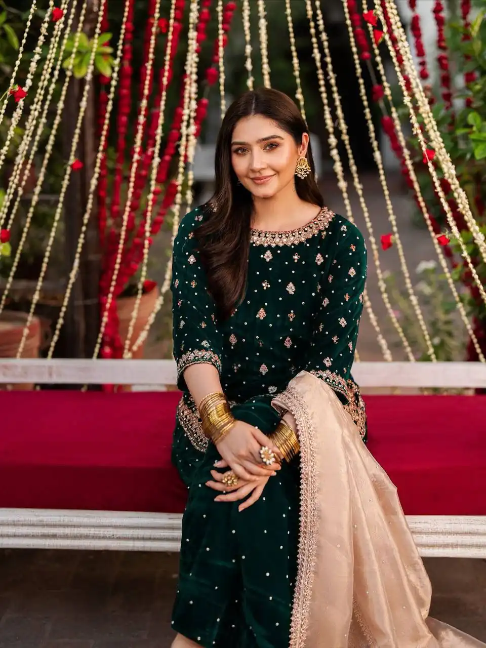 KF 1707 Green with Embroidery Work & Lace Work Viscose Velvet Salwar Suit . Introductory Price ₹2399. Delivery 4-6 Working Days. Shop now. | Jump Suits, Straight Suits, Casual Suits, Creative suits, Designer Suits, Palazzo Suits, Party Wear Suits, Patiala Suits, Salwar suit