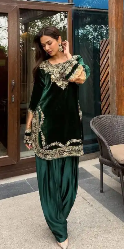RTC 5948 Green Viscose velvet Salwar Suit Perfect for Wedding, Party, Ganesh Chaturthi, Mehendi, Traditional Day – Best Price ₹2049. Delivery 4-6 Wor | Jump Suits, Straight Suits, Casual Suits, Creative suits, Designer Suits, Palazzo Suits, Party Wear Suits, Patiala Suits, Salwar suit