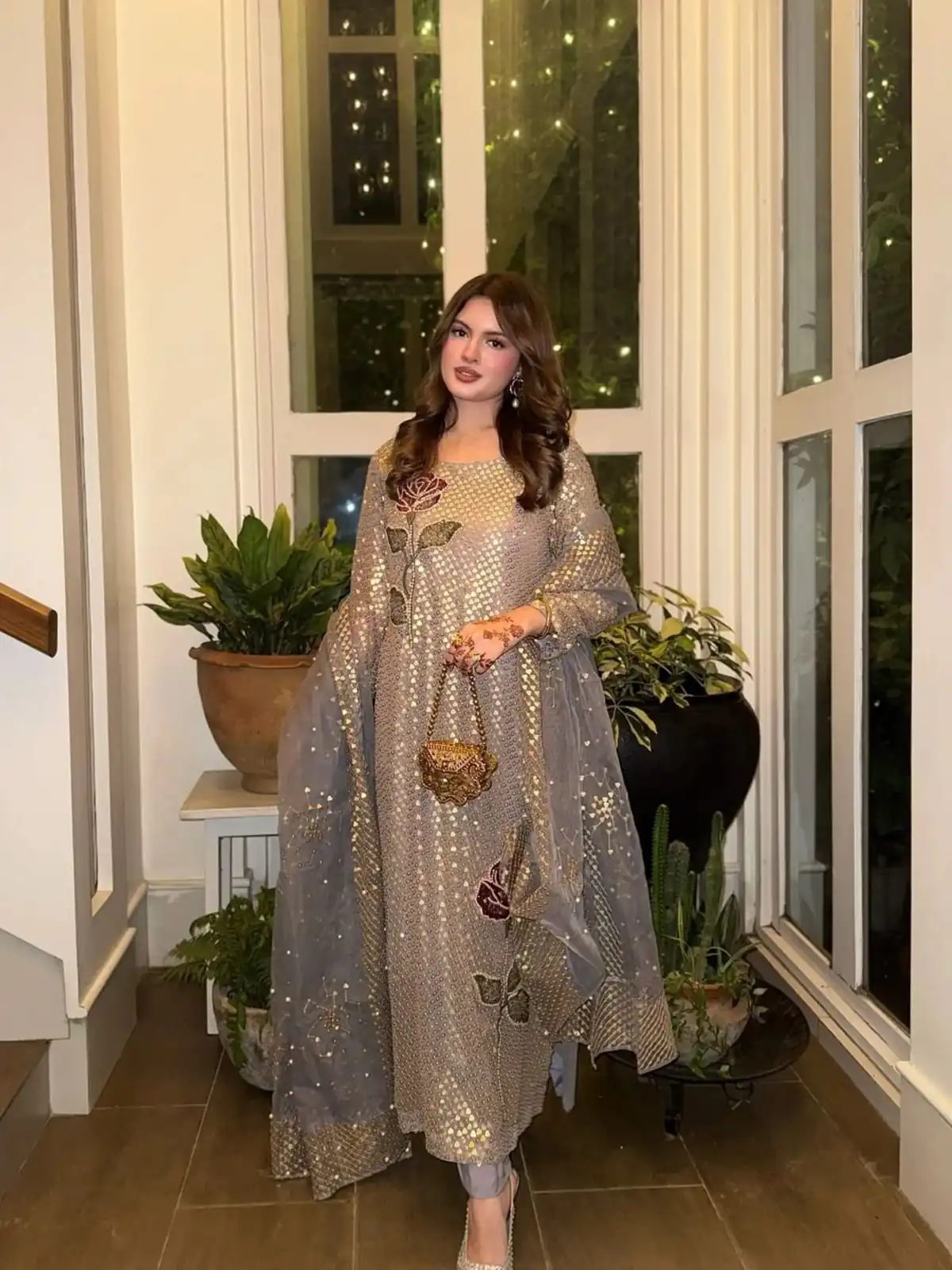 ST 1162 Grey in Faux Georgette Sequins Work & Embroidery Work Salwar Suit . Get it for ₹1999. Delivery 4-6 Working Days. Shop now. | Jump Suits, Straight Suits, Casual Suits, Creative suits, Designer Suits, Palazzo Suits, Party Wear Suits, Patiala Suits, Salwar suit