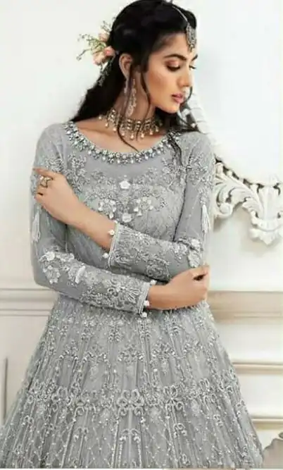 FC 108 Grey in Heavy Net Stone Work & Embroidery Work Salwar Suit . Get it for ₹2149. Delivery 4-6 Working Days. Shop now. | Jump Suits, Straight Suits, Casual Suits, Creative suits, Designer Suits, Palazzo Suits, Party Wear Suits, Patiala Suits, Salwar suit