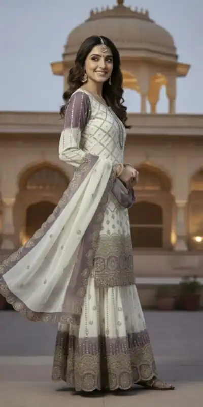 AD 223 Lavender Dual Tone Star Georgette Salwar Suit with Embroidery Work. Get it for ₹2399. Delivery 4-6 Working Days. Shop now. | Jump Suits, Straight Suits, Casual Suits, Creative suits, Designer Suits, Palazzo Suits, Party Wear Suits, Patiala Suits, Salwar suit