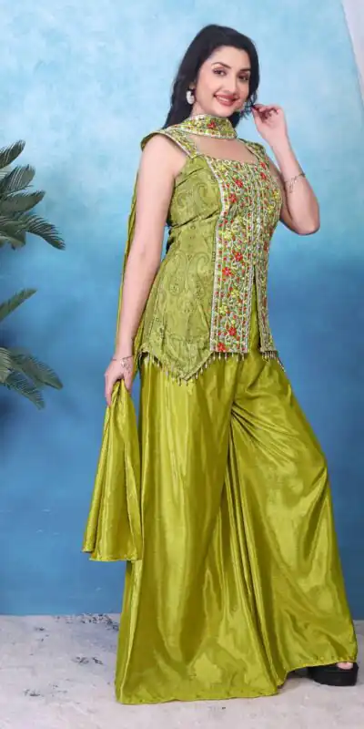 BB 16 Lime Yellow Chinon Salwar Suit Perfect for Wedding, Party, Baby Shower, Sangeet, Family Gatherings – . Grab it for ₹2099. Delivery 4-6 Wor | Jump Suits, Straight Suits, Casual Suits, Creative suits, Designer Suits, Palazzo Suits, Party Wear Suits, Patiala Suits, Salwar suit