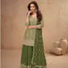 FC 7518 Mahendi Chinon Salwar Suit Perfect for Wedding, Party, Diwali, Durga Puja, Temple Visit – . Festive Deal ₹3099. Delivery 4-6 Working Days. | Jump Suits, Straight Suits, Tops & Bottoms, Track Suits, Trendy Wear, Casual Suits, Creative suits, Designer Suits, Palazzo Suits, Party Wear Suits, Patiala Suits, Salwar suit
