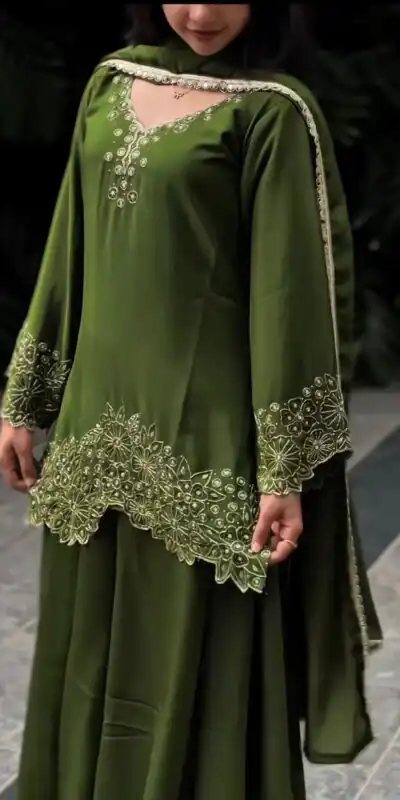 VLM 281 Mahendi in Chinon Silk Embroidery Work & Lace Work Salwar Suit . Special Price ₹1899. Delivery 4-6 Working Days. Shop now. | Jump Suits, Straight Suits, Casual Suits, Creative suits, Designer Suits, Palazzo Suits, Party Wear Suits, Patiala Suits, Salwar suit