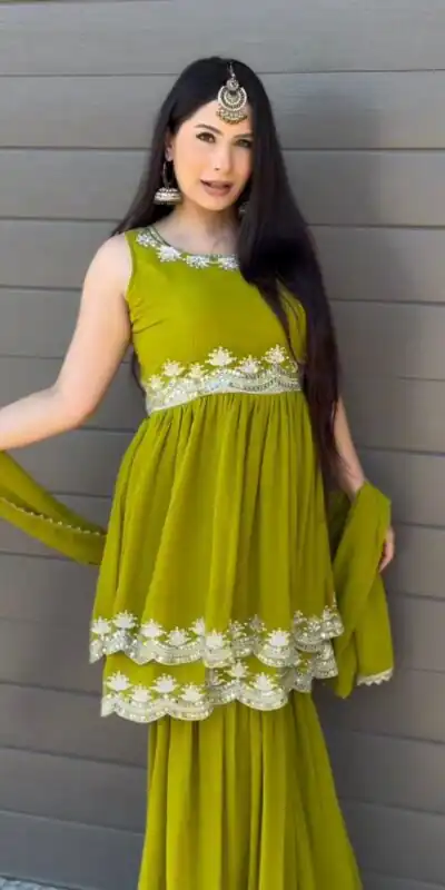 RTC 5860 Mahendi Color Faux Georgette Salwar with Lace Work. Affordable Price ₹1999. Delivery 4-6 Working Days. Shop now. | Jump Suits, Straight Suits, Tops & Bottoms, Track Suits, Trendy Wear, Casual Suits, Creative suits, Designer Suits, Palazzo Suits, Party Wear Suits, Patiala Suits, Salwar suit