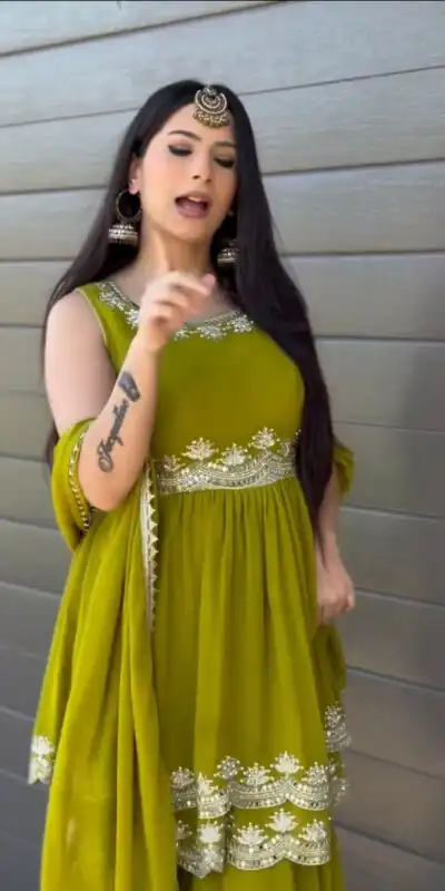 RTC 5860 Mahendi Color Faux Georgette Salwar with Lace Work. Affordable Price ₹1999. Delivery 4-6 Working Days. Shop now. | Jump Suits, Straight Suits, Tops & Bottoms, Track Suits, Trendy Wear, Casual Suits, Creative suits, Designer Suits, Palazzo Suits, Party Wear Suits, Patiala Suits, Salwar suit