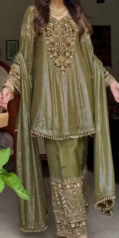 KF 1713 Mahendi Nylon Salwar Suit Perfect for Wedding, Party, Festival Celebrations, Pooja, Holi – . Introductory Price ₹2099. Delivery 4-6 Working | Jump Suits, Straight Suits, Tops & Bottoms, Track Suits, Trendy Wear, Casual Suits, Creative suits, Designer Suits, Palazzo Suits, Party Wear Suits, Patiala Suits, Salwar suit