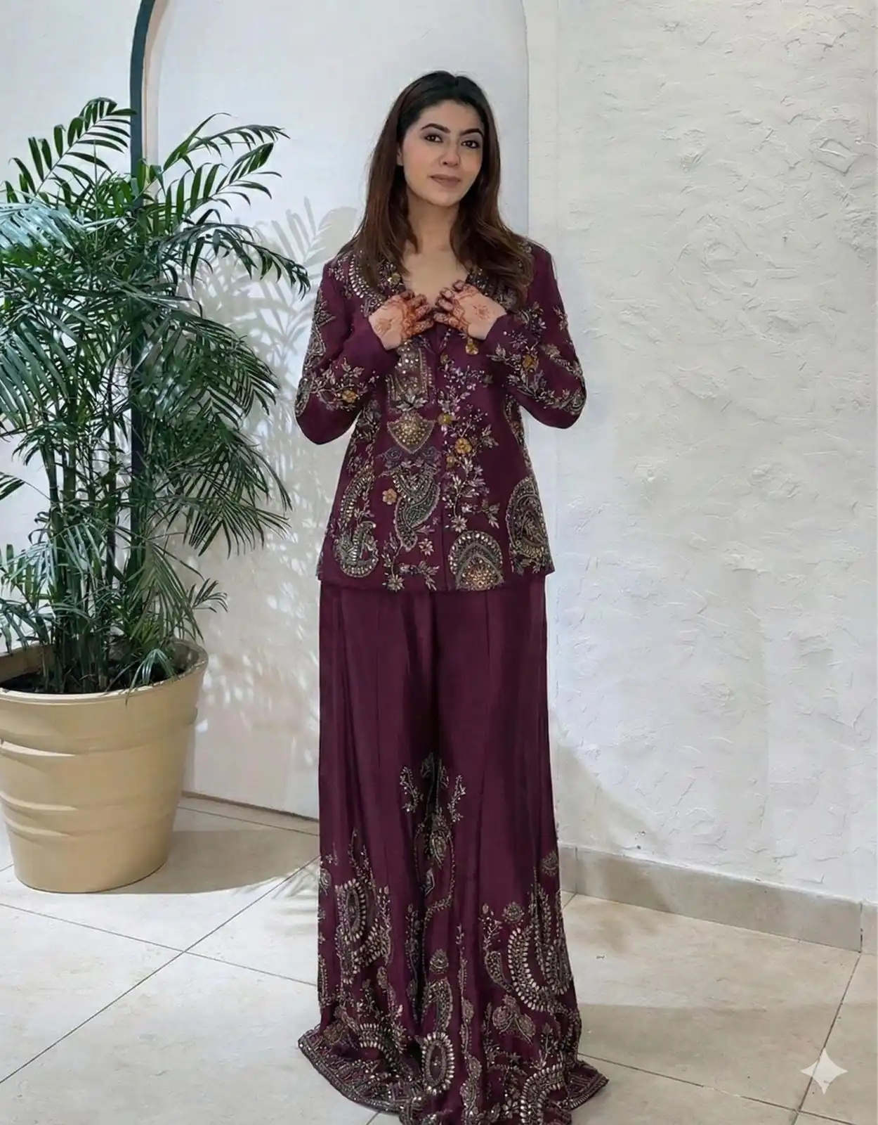 BE 436 Maroon Chinon Salwar Suit with Embroidery Work. Wedding, Party, Festive, Now at just ₹2399. Delivery 4-6 Working Days. Shop now. | Jump Suits, Straight Suits, Casual Suits, Creative suits, Designer Suits, Palazzo Suits, Party Wear Suits, Patiala Suits, Salwar suit