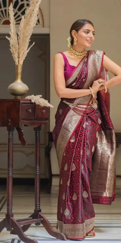 KPR 252 Maroon in Soft Lichi Silk Lace Work & Lace Border Saree. Affordable Price ₹1449. Delivery 4-6 Working Days. Shop now. | Bollywood Sarees, Creative Sarees, Designer Sarees, Embroidered Sarees, Ethnic Saree, Modern Digital sarees, Party Wear Sarees, Sarees