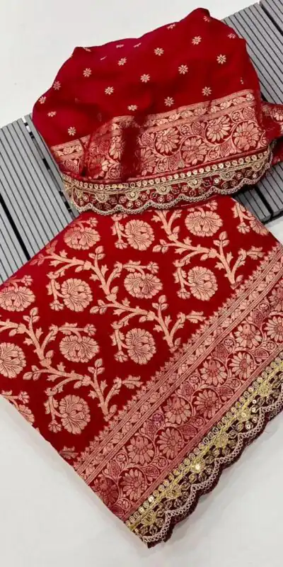 MS 451 Maroon Litchi Silk Saree with Embroidery Work & Lace Work. Available at ₹1399 only. Delivery 4-6 Working Days. Shop now. | Bollywood Sarees, Creative Sarees, Designer Sarees, Embroidered Sarees, Ethnic Saree, Modern Digital sarees, Party Wear Sarees, Sarees