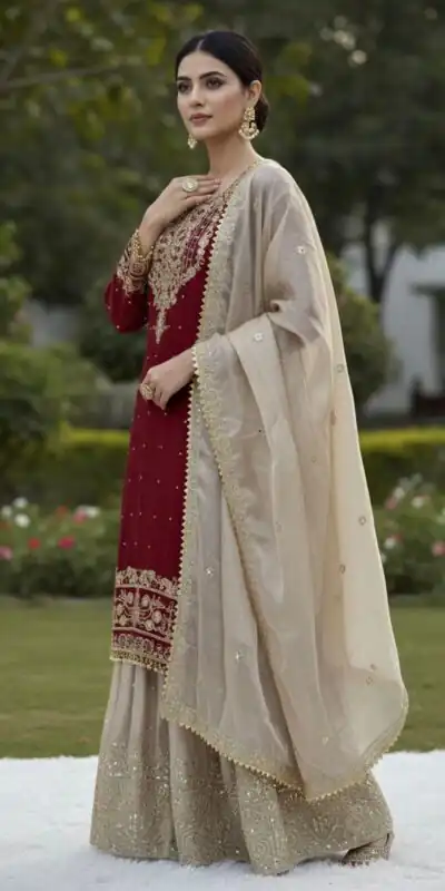 SR 1694 Maroon Organza Silk Salwar Suit with Embroidery Work & Lace Work. Exclusive Offer ₹1999. Delivery 4-6 Working Days. Shop now. | Jump Suits, Straight Suits, Casual Suits, Creative suits, Designer Suits, Palazzo Suits, Party Wear Suits, Patiala Suits, Salwar suit