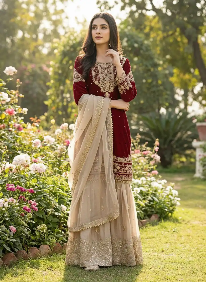 SR 1694 Maroon Organza Silk Salwar Suit with Embroidery Work & Lace Work. Exclusive Offer ₹1999. Delivery 4-6 Working Days. Shop now. | Jump Suits, Straight Suits, Casual Suits, Creative suits, Designer Suits, Palazzo Suits, Party Wear Suits, Patiala Suits, Salwar suit