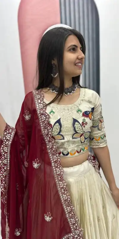 PC 491 Maroon Tissue Silk Lehenga Choli with Lace Work & Cut Work. Wedding, Party, Festive, Events Only 3249 Delivery 4-6 Working Days. Shop now. | Bollywood Lehenga, Creative Lehenga, Designer Lehenga, Embroidered Lehenga, Lehenga, Party Wear Lehenga