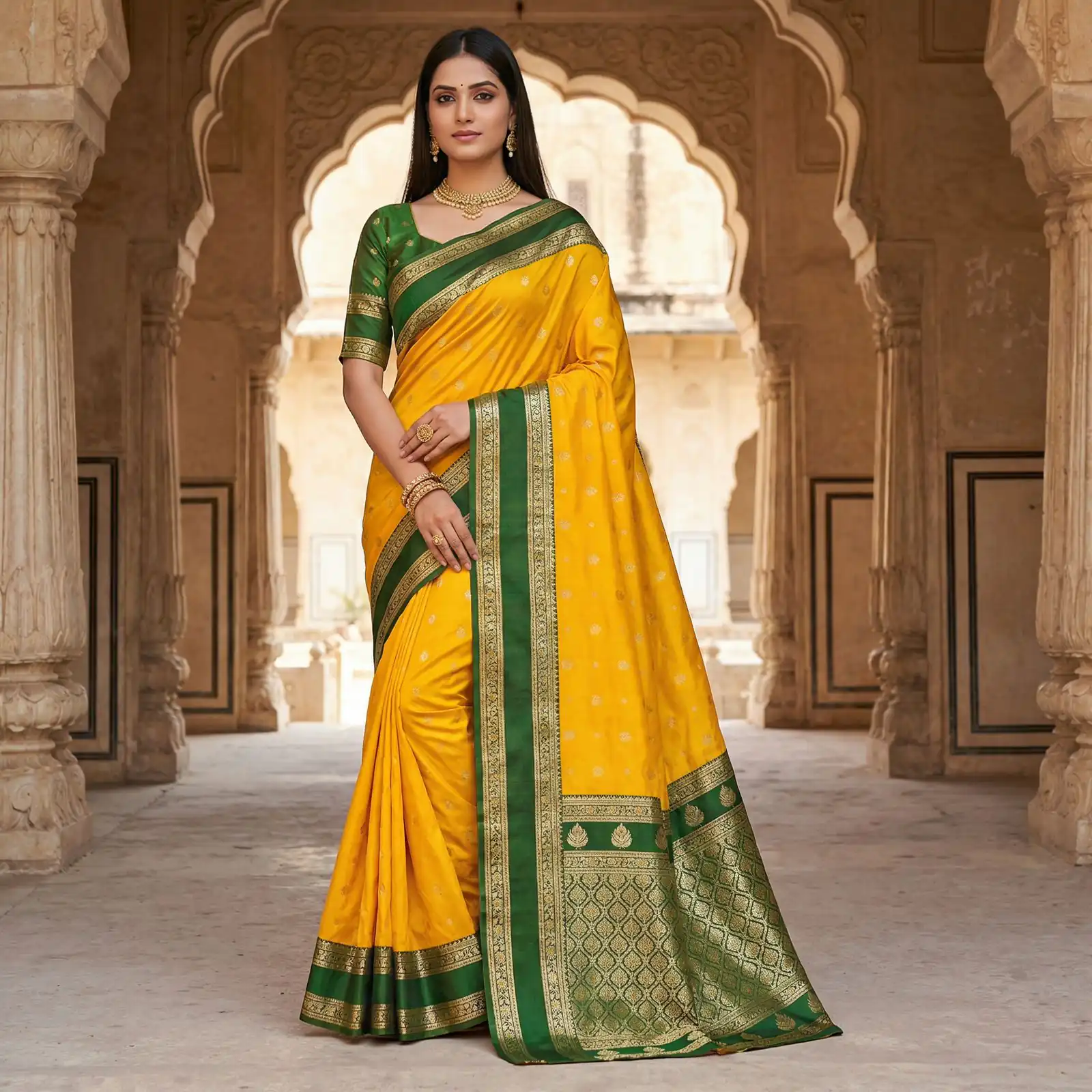 MB 3324 Mustered in Color Banarasi Silk Zari Work & Lace Work Saree . Now at just ₹1949. Delivery 4-6 Working Days. Shop now. | Bollywood Sarees, Creative Sarees, Designer Sarees, Embroidered Sarees, Ethnic Saree, Modern Digital sarees, Party Wear Sarees, Sarees
