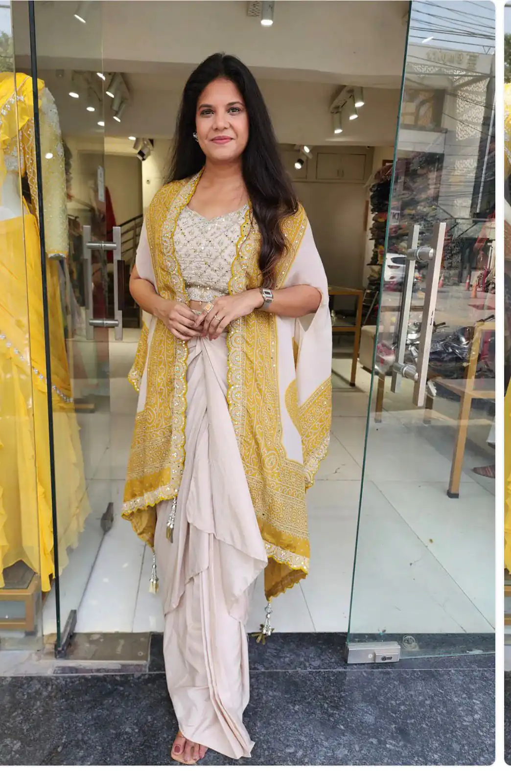 BB 53 Mustered Crap Silk Dhoti Suit. Perfect for Wedding, Party, Anniversary, Holi, Temple Visit – Available at ₹2599 only. Delivery 4-6 Working Days. | Jump Suits, Straight Suits, Casual Suits, Creative suits, Designer Suits, Palazzo Suits, Party Wear Suits, Patiala Suits, Salwar suit