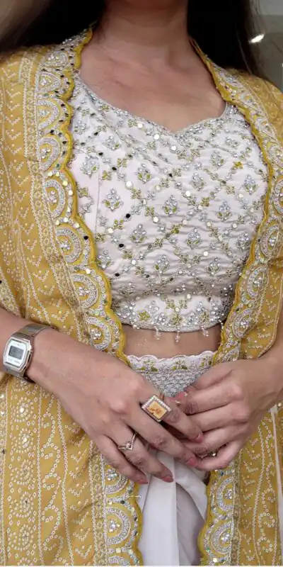 BB 53 Mustered Crap Silk Dhoti Suit. Perfect for Wedding, Party, Anniversary, Holi, Temple Visit – Available at ₹2599 only. Delivery 4-6 Working Days. | Jump Suits, Straight Suits, Casual Suits, Creative suits, Designer Suits, Palazzo Suits, Party Wear Suits, Patiala Suits, Salwar suit