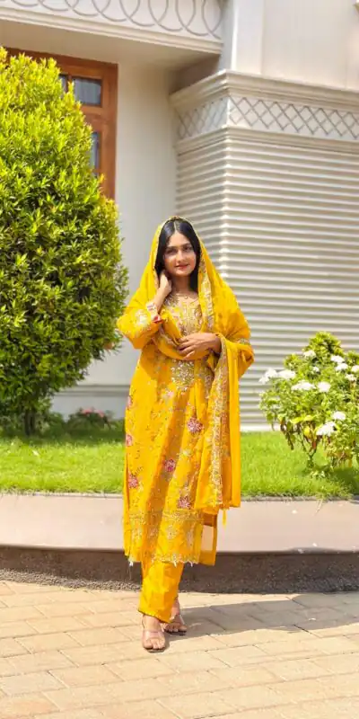 SRK 5321 Mustered Crunchy Silk Salwar Suit Perfect for Wedding, Party, Eid, Sangeet, Cultural Events – . Exclusive Offer ₹2499. Delivery 4-6 Working Days. | Jump Suits, Straight Suits, Casual Suits, Creative suits, Designer Suits, Palazzo Suits, Party Wear Suits, Patiala Suits, Salwar suit
