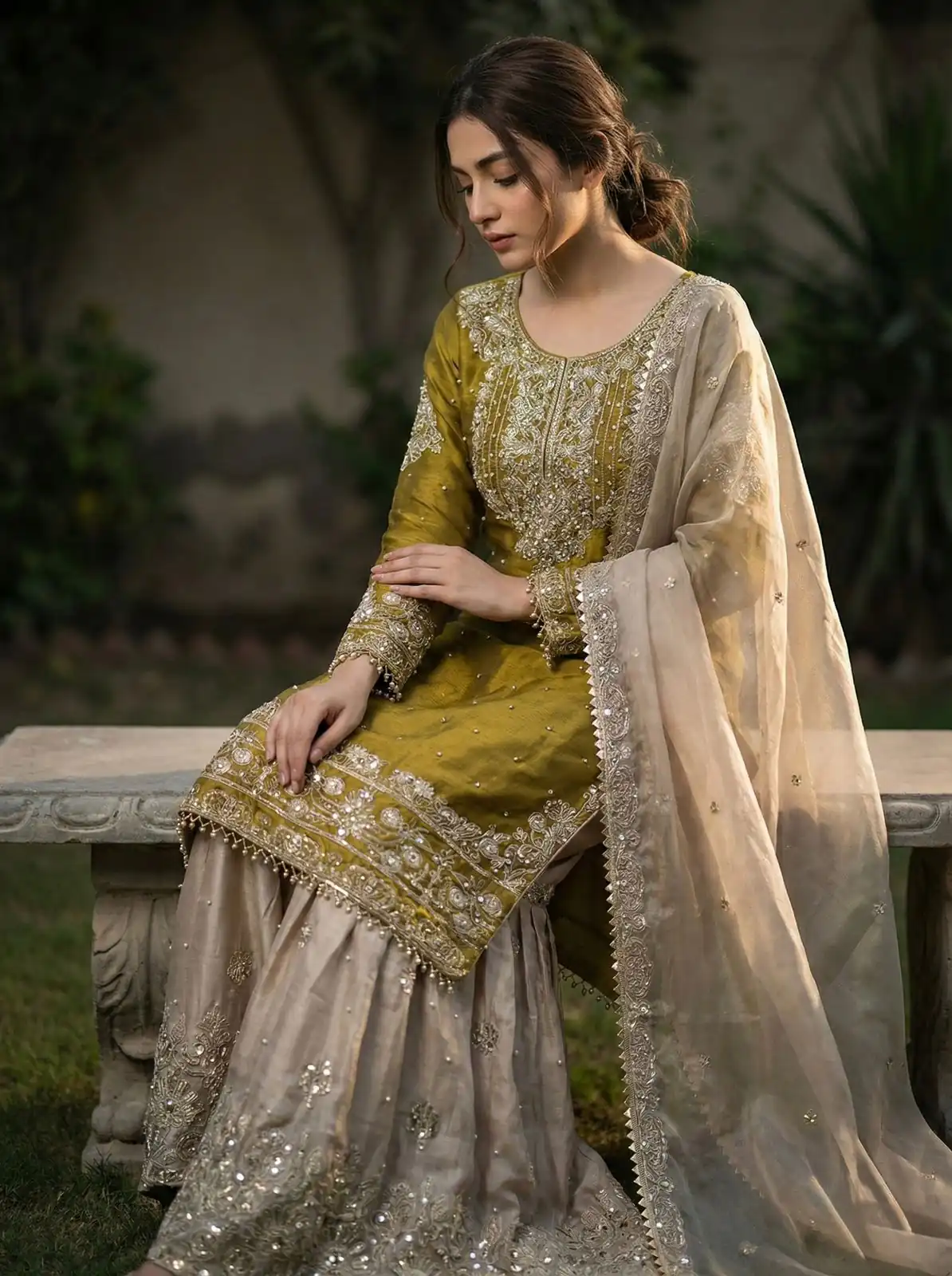 SR 1694 Mustered Organza Silk Salwar Suit with Embroidery Work & Lace Work. Exclusive Offer ₹1999. Delivery 4-6 Working Days. Shop now. | Jump Suits, Straight Suits, Casual Suits, Creative suits, Designer Suits, Palazzo Suits, Party Wear Suits, Patiala Suits, Salwar suit