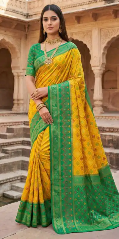 MB 6088 Mustered Color Lace Work & Zari Work Sareein Pochampalli Silk. Best Price ₹2049. Delivery 4-6 Working Days. Shop now. | Bollywood Sarees, Creative Sarees, Designer Sarees, Embroidered Sarees, Ethnic Saree, Modern Digital sarees, Party Wear Sarees, Sarees