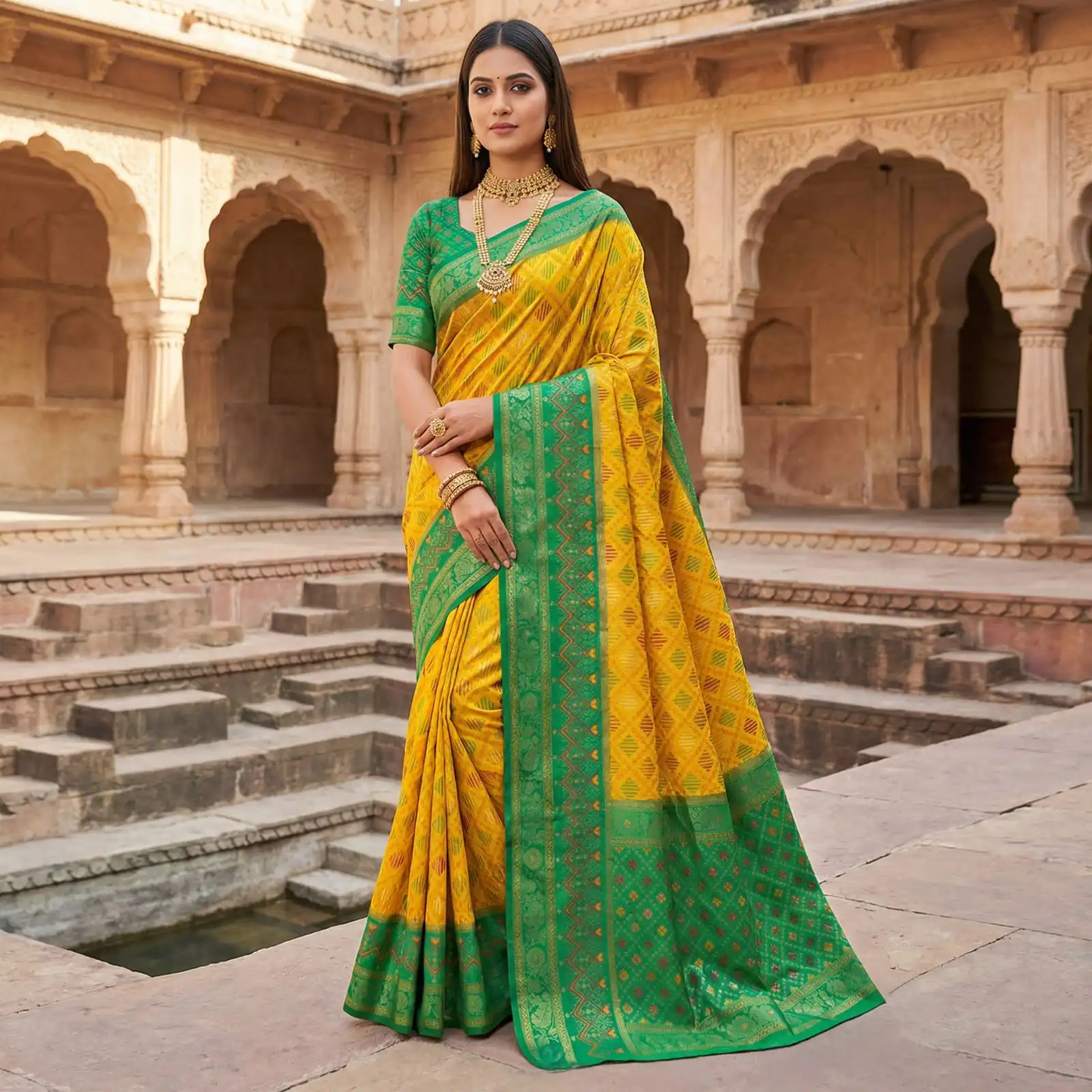 MB 6088 Mustered Color Lace Work & Zari Work Sareein Pochampalli Silk. Best Price ₹2049. Delivery 4-6 Working Days. Shop now. | Bollywood Sarees, Creative Sarees, Designer Sarees, Embroidered Sarees, Ethnic Saree, Modern Digital sarees, Party Wear Sarees, Sarees