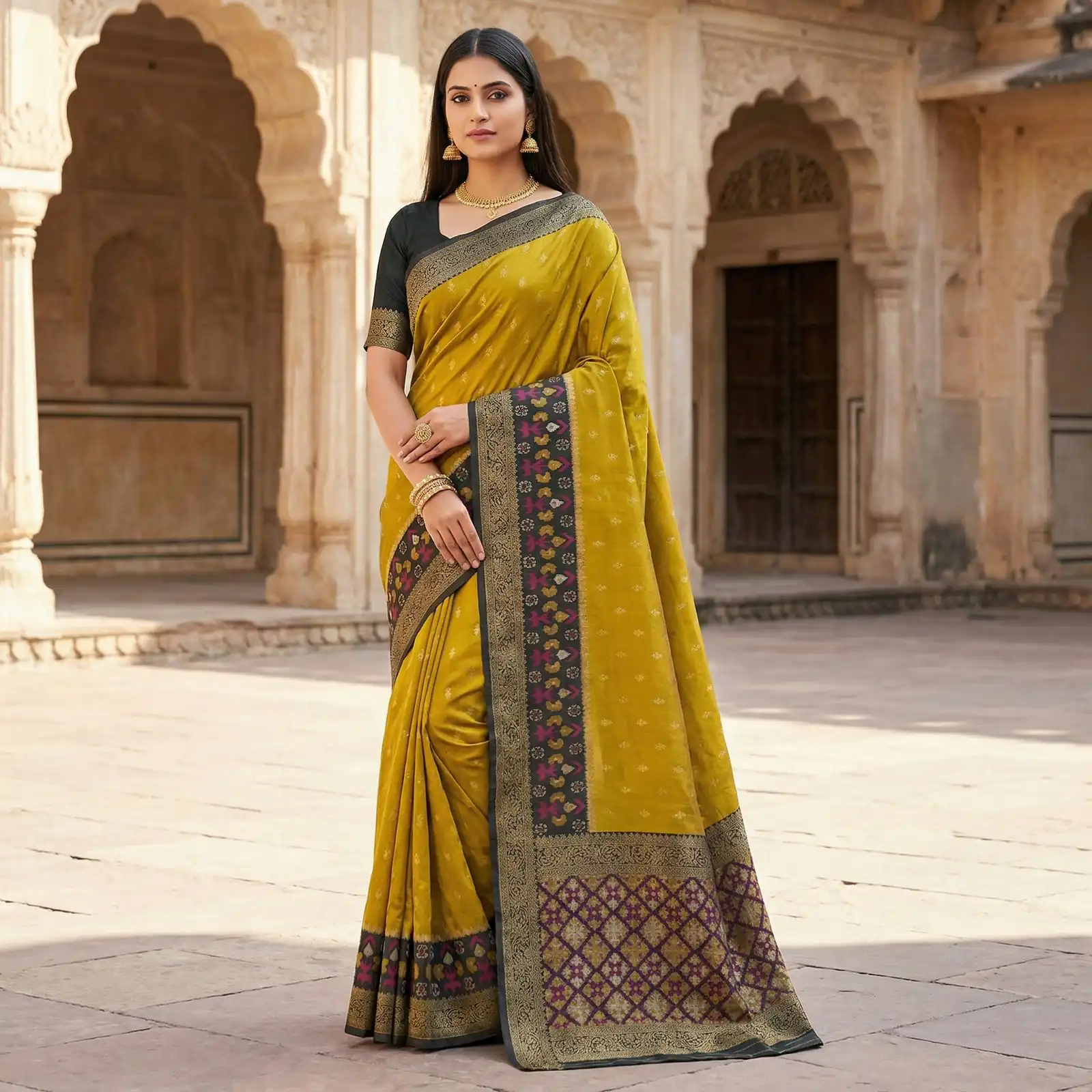 MB 6140 Mustered in Color Pochampalli Silk Lace Work & Zari Work Saree . Get it for ₹2049. Delivery 4-6 Working Days. Shop now. | Bollywood Sarees, Creative Sarees, Designer Sarees, Embroidered Sarees, Ethnic Saree, Modern Digital sarees, Party Wear Sarees, Sarees