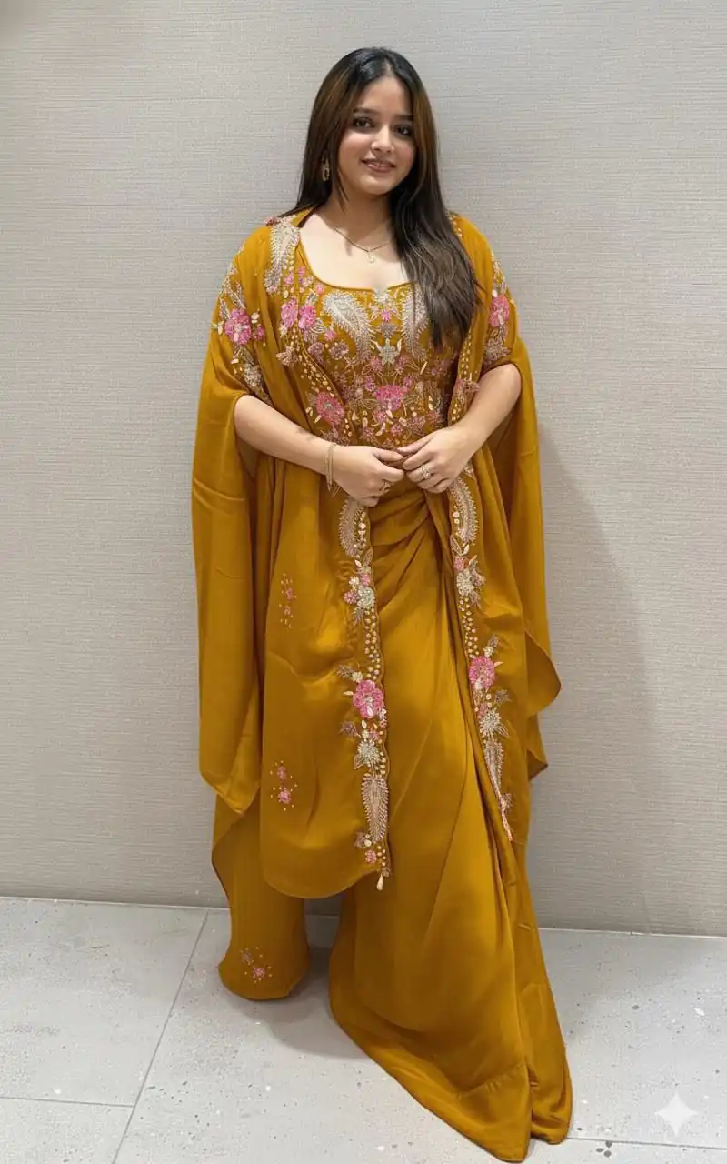 BE 425 Mustered Color Rangoli Silk Dhoti Suit with Embroidery Work. Best Price ₹1999. Delivery 4-6 Working Days. Shop now. | Jump Suits, Straight Suits, Casual Suits, Creative suits, Designer Suits, Palazzo Suits, Party Wear Suits, Patiala Suits, Salwar suit